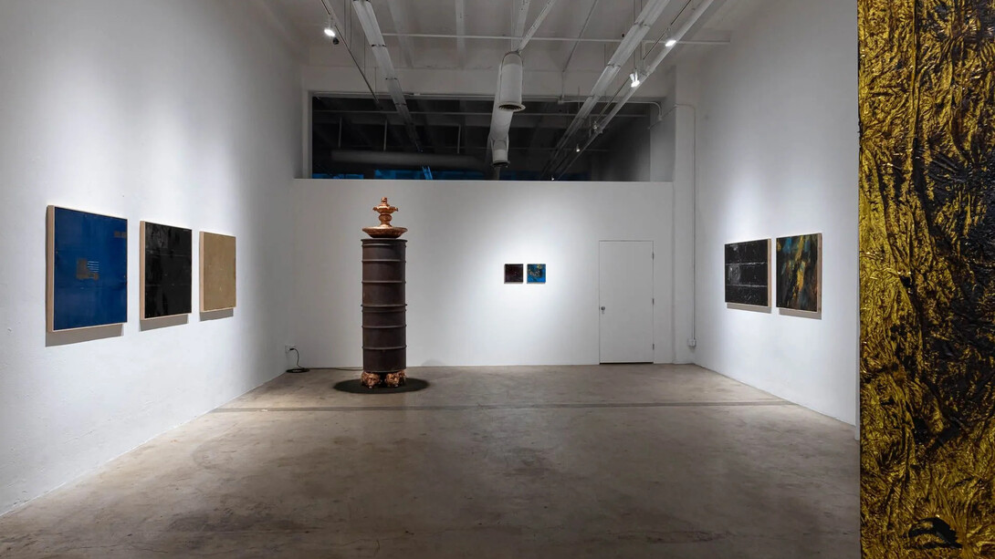 Farshid Bazmandegan, Drifting in between, exhibition view. Courtesy of Track 16 Gallery