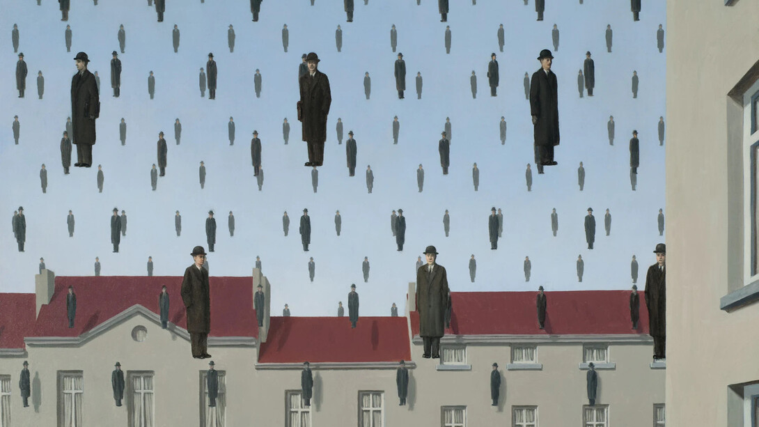 René Magritte, Golconda (Golconde), 1953. Courtesy of the Art Gallery of New South Wales