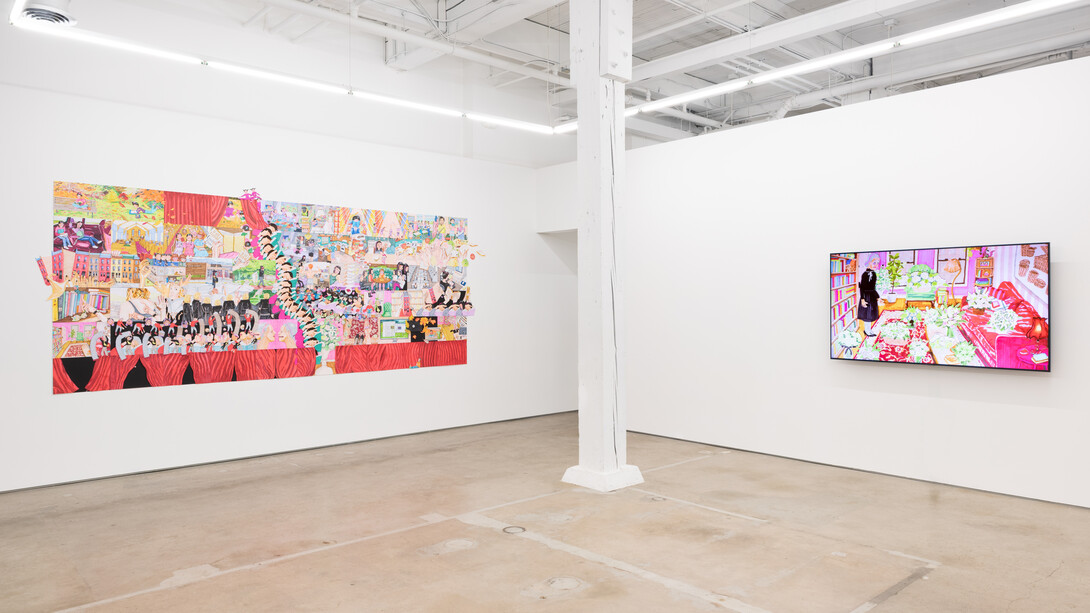 Jennifer Levonian, Speed reader, exhibition view. Courtesy of Adams and Ollman Gallery