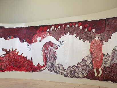 Open space #15 Portia Zvavahera, exhibition view. Courtesy of Fondation Louis Vuitton