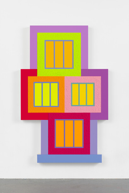 Peter Halley, Time cut, 2024. Courtesy of Berggruen Gallery