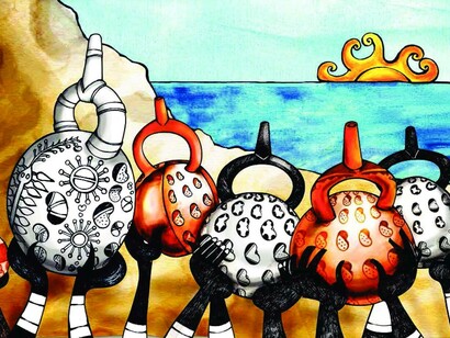 Ilustración del libro "Aia Paec y los Hombres Pallar"