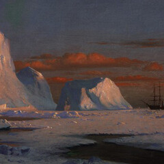 William Bradford, American, 1823-1892, Arctic Sunset, 1874, Oil on canvas, 51.4 x 76.8 cm (20 1/4 x 30 1/4 inches) Gift of Mrs. George H. Davenport 18.192