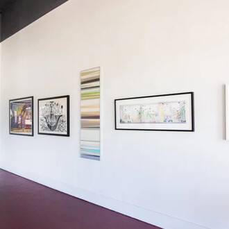 Various artists, Paper trails, exhibition view. Courtesy of Ruiz-Healy Art