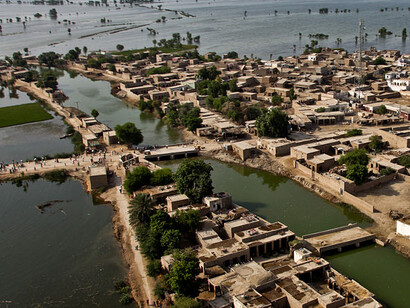 The flood-affected areas in Sindh province, Pakistan, have experienced significant damage, leaving communities in urgent need of assistance and recovery efforts
