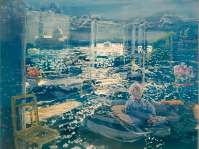 Martin Weinstein, Venice, afternoon traffic, inside over outside, 2023. Courtesy of Contemporary Art Gallery