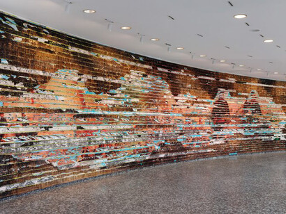 Mark Bradford, Pickett’s charge, exhibition view. Courtesy of Hirshhorn Museum and Sculpture Garden