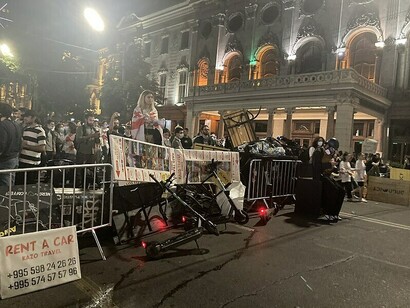 Photo from the 2024 protests against the "russian law" aka the "foreign agents" bill aka "transparency law", Georgia
