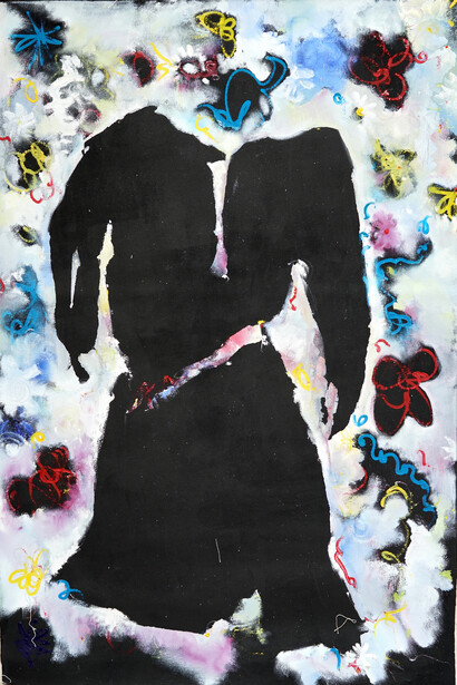 Olga Goldina Hirsch, Pisanka, 2022, mixed media on canvas, 120 x 80 cm. Courtesy of Olga Goldina Hirsch