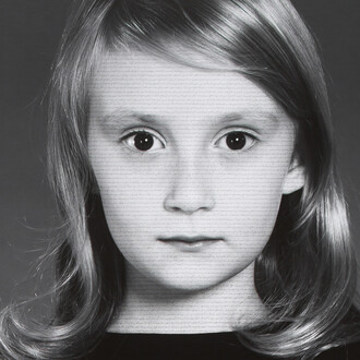 Shirin Neshat. Anna, from "The Home of My Eyes" series, 2015. Silver Gelatin Print and Ink, 152.4 x 101.6cm (40 x 60 in). Courtesy Written Art Foundation, Frankfurt am Main, Germany