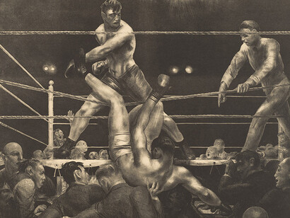 George Bellows, Dempsey and Firpo, 1924. Courtesy of the Cincinnati Art Museum
