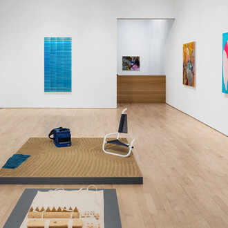 Various artists, Immensity of blue, exhibition view. Courtesy of Jane Lombard Gallery