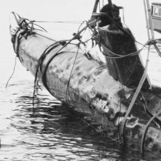 Secret strike. War on our shores, piece in exhibition. Courtesy of Australian National Maritime Museum