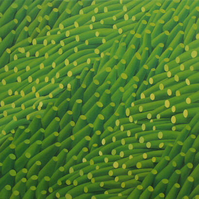 Turf, oil on canvas, 72 x 72 cm, Mark Weighton, 2000
