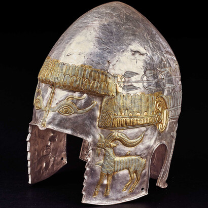 Silver gilt helmet, Iron Age, 325–275 BCE. Courtesy of the National History Museum of Romania and the Canadian Museum of History
