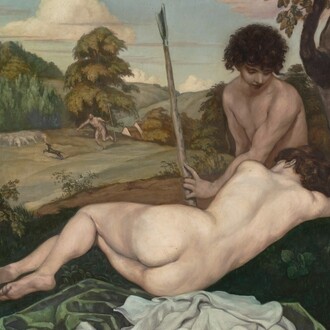 Emile Bernard, Le repos du berger, Huile sur toile, 140 x 170,5 cm, Paris, musée d’Orsay, © Musée d'Orsay, Dist. RMN-Grand Palais / Patrice Schmidt