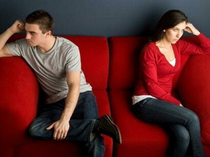 Una pareja enfadada