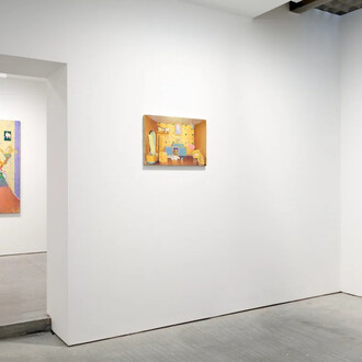Matthias Weischer, Off target, exhibition view. Courtesy of GRIMM