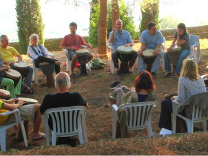 The drumming workshop in Cortona
