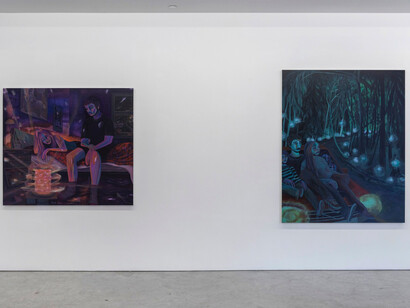 Danielle Roberts, Phosphorescence and gasoline, exhibition view. Courtesy of Fredericks & Freiser