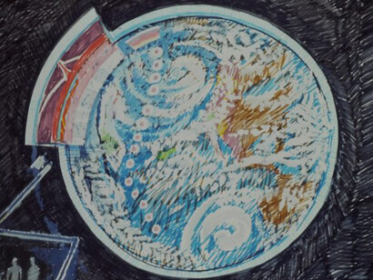 Tom Van Sant, GeoSphere Project Concept Sketches, c. 1988-2008. Courtesy of the Van Sant Family