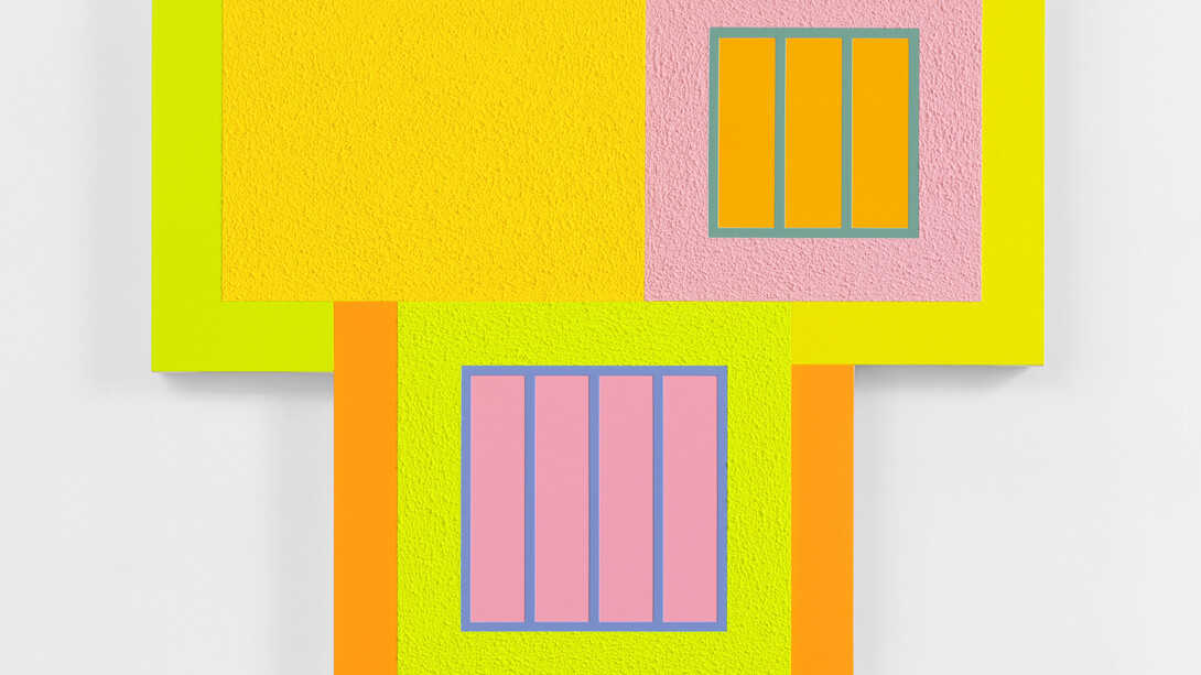 Peter Halley, Incoming (detail), 2024. Courtesy of Berggruen Gallery