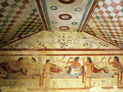 Tomb of the Leopards, in Tarquinia’s Necropolis of Monterozzi