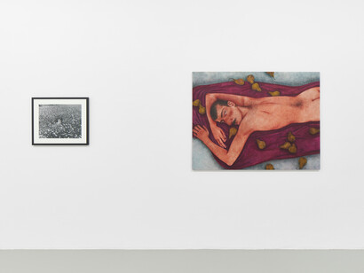 Various artists, The rosy crucifixion, exhibition view. Courtesy of Galleria Massimo Minini