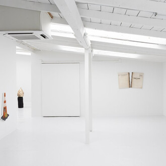 Willbert Olivar and Lalo Avila, God’s busy, can I help you, exhibition view. Courtesy of Guerrero Gallery GGLA