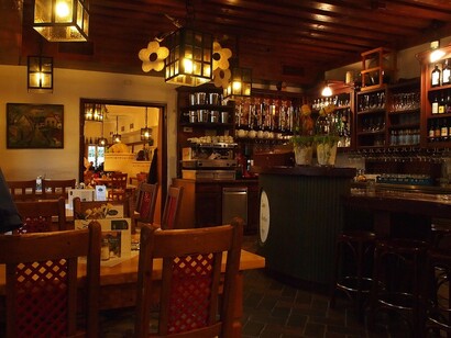 Grinzing, Viena. Interior de un Heuriger