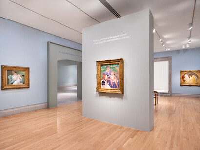 Mary Cassatt, Mary Cassatt at work, exhibition view. Courtesy of the Fine Arts Museums of San Francisco