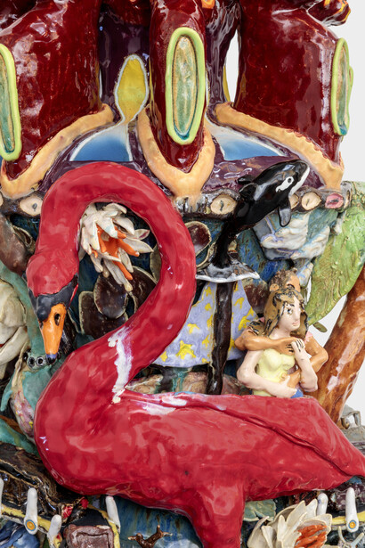 Sharif Farrag, Love complicated jug (detail), 2024. Courtesy of Jeffrey Deitch Gallery