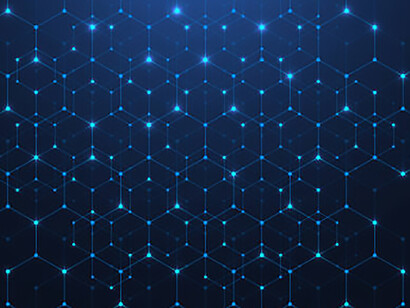 The sleek elegance of a futuristic abstract, where the interplay of dark blue hexagons infuses a sense of cutting-edge technology, promising a visual journey into the realms of innovation and modernity