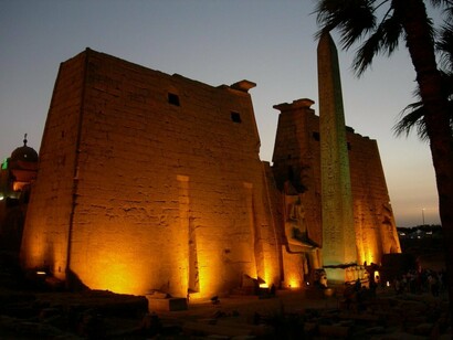 Egipto. Entrada al Templo de Luxor