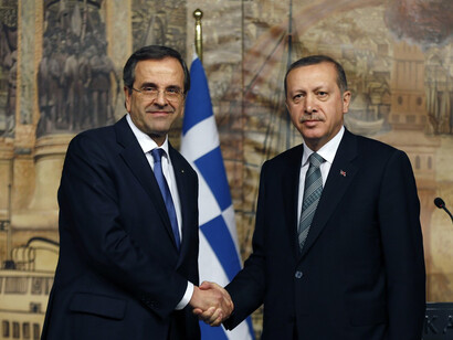 Antonis Samaras and Tayyip Erdogan