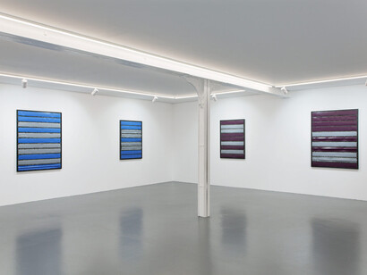 Kevin Rouillard, Crafted lines: echoes and assemblage, exhibition view. Courtesy of Xippas Gallery