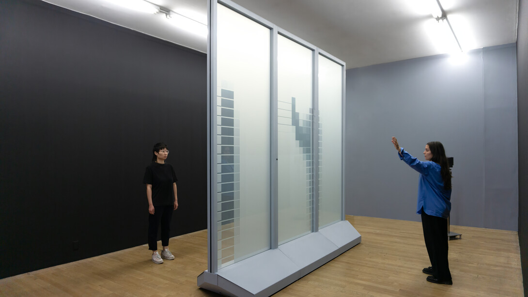 Rafael Lozano-Hemmer, Transparency display, 2024. Courtesy of bitforms gallery and Antimodular Studio. Photo by Tyler Rutledge