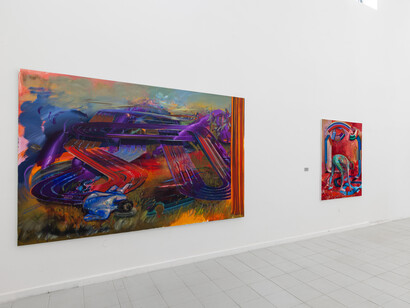 Petr Hajdyla, Wonderful scent of burning ego, exhibition view. Courtesy of The Chemistry Gallery