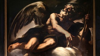 Giovan Battista Beinaschi, "Allegoria del Tempo", 1675 ca., dettaglio. Palazzo Bonaccorso, Macerata, Italia
