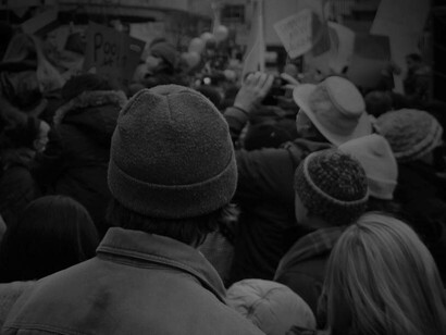 A swarm of protestors gathered together to demand the rights taken away from them