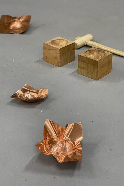 Fabiola Burgos Labra, Copper cups #1, 2023. Courtesy of Galerie Jocelyn Wolff