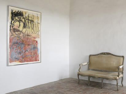 Rita Ackermann, Manna rain, exhibition view. Courtesy of Amanita