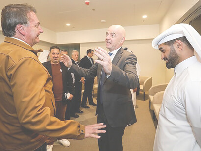 President of the Republic Jair Bolsonaro visits the Lusail stadium, Doha, Qatar, 2021