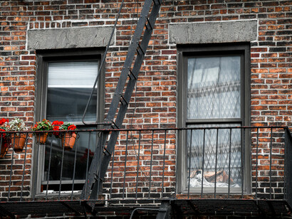 Metal emergency ladders are a staple of the New York & Brooklyn neighborhoods