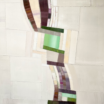 Maya Kabat, Always Already Again, 17-2023, Oil on canvas on wood panel, 60x60