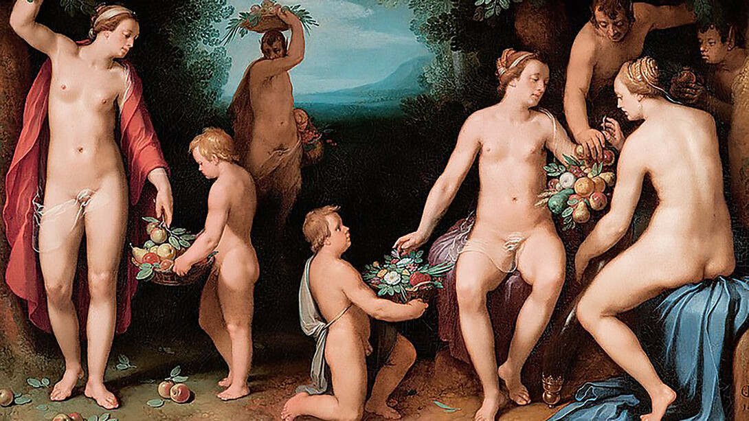 Cornelis van Haarlem (1562–1638), The Hesperides Filling the Cornucopia