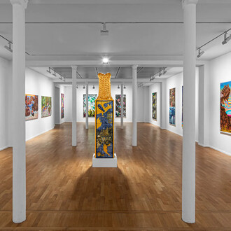 Hervé Di Rosa, Idols and treasures, exhibition view. Courtesy of Galerie Templon