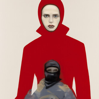 Sandra Ackermann, Taub in der Stille, detail, 2014, oil on canvas, 160 x 140 cm