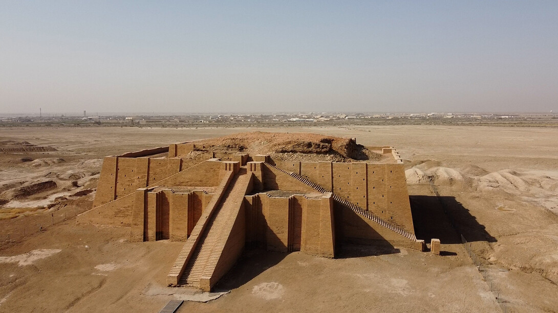Vista aérea del Zigurat de Ur, Irak