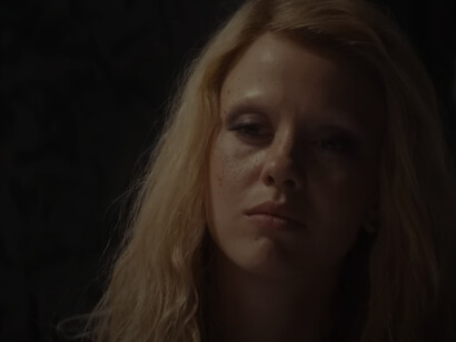 Mia Goth portraying Maxine in the film MaXXXine